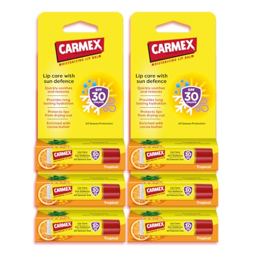 Carmex CARMEX Sun Defence SPF 30 Tropical | Pack of 6 |