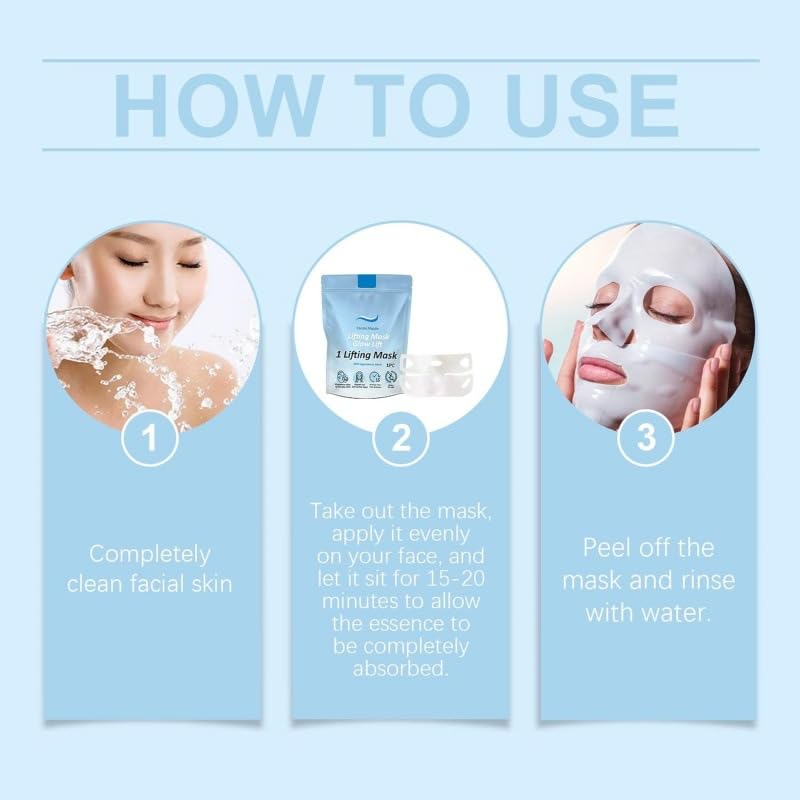 Chinology Double Chin Lifting Mask, 2pcs Chinology Chin Mask, V-line Face Lift Chin Mask, Anti Aging Collagen Face Mask for Double Chin Reducer - Say Goodbye To Your Double Chin Now