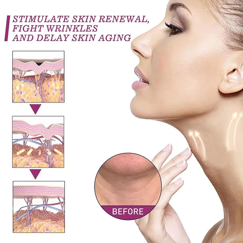 Neck Collagen Cream, Collagen Firming Lifting Neck Cream, Face & Neck Collagen Cream, Tightening Neck Anti-Wrinkle Collagen Cream With Firming Roller