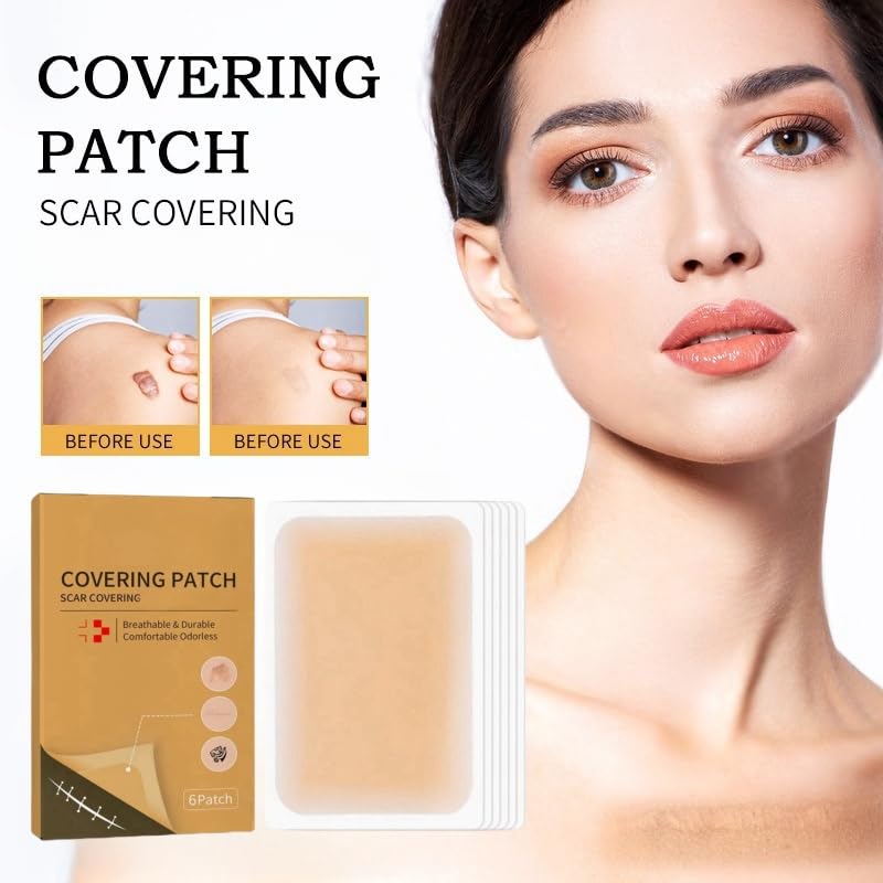 Siyinzu 6PCS Concealer Sticker,Invisible Scar Cover-Up,Breathable and Waterproof S-car Co-ver Stickers,Ultra Thin Patch for Scar,Concealer Stick-er for Covering Up Scars,Natural Con-cealer Stickers