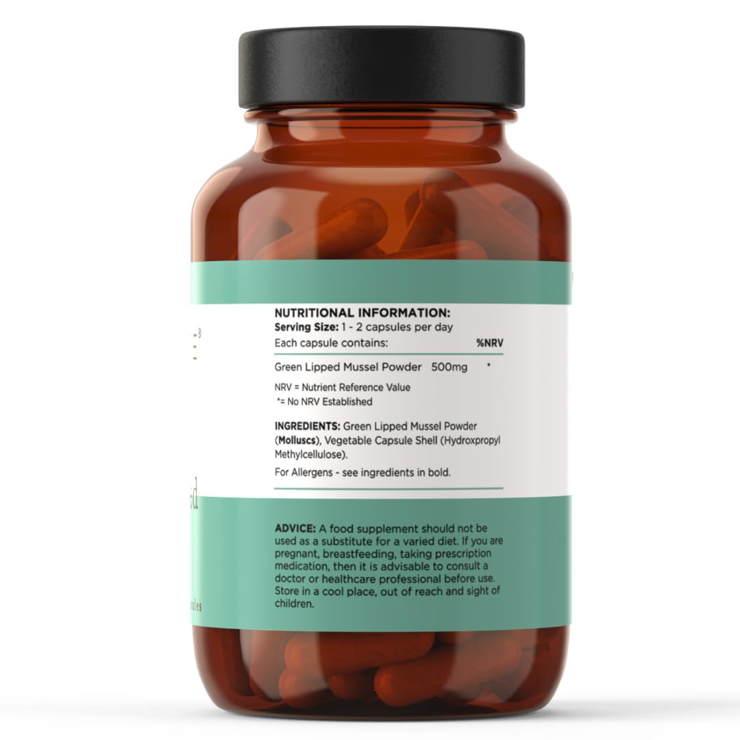 INNOPURE Green Lipped Mussel,180 Capsules 500mg from Pure New Zealand Waters CO₂ Extracted for Maximum Lipid Content, No Fillers or Binders, Clean Label Supplement