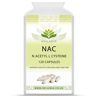 Hellenia N-Acetyl-Cysteine 600mg | 120 Capsules | Vegan NAC Supplement | Manufactured in The UK