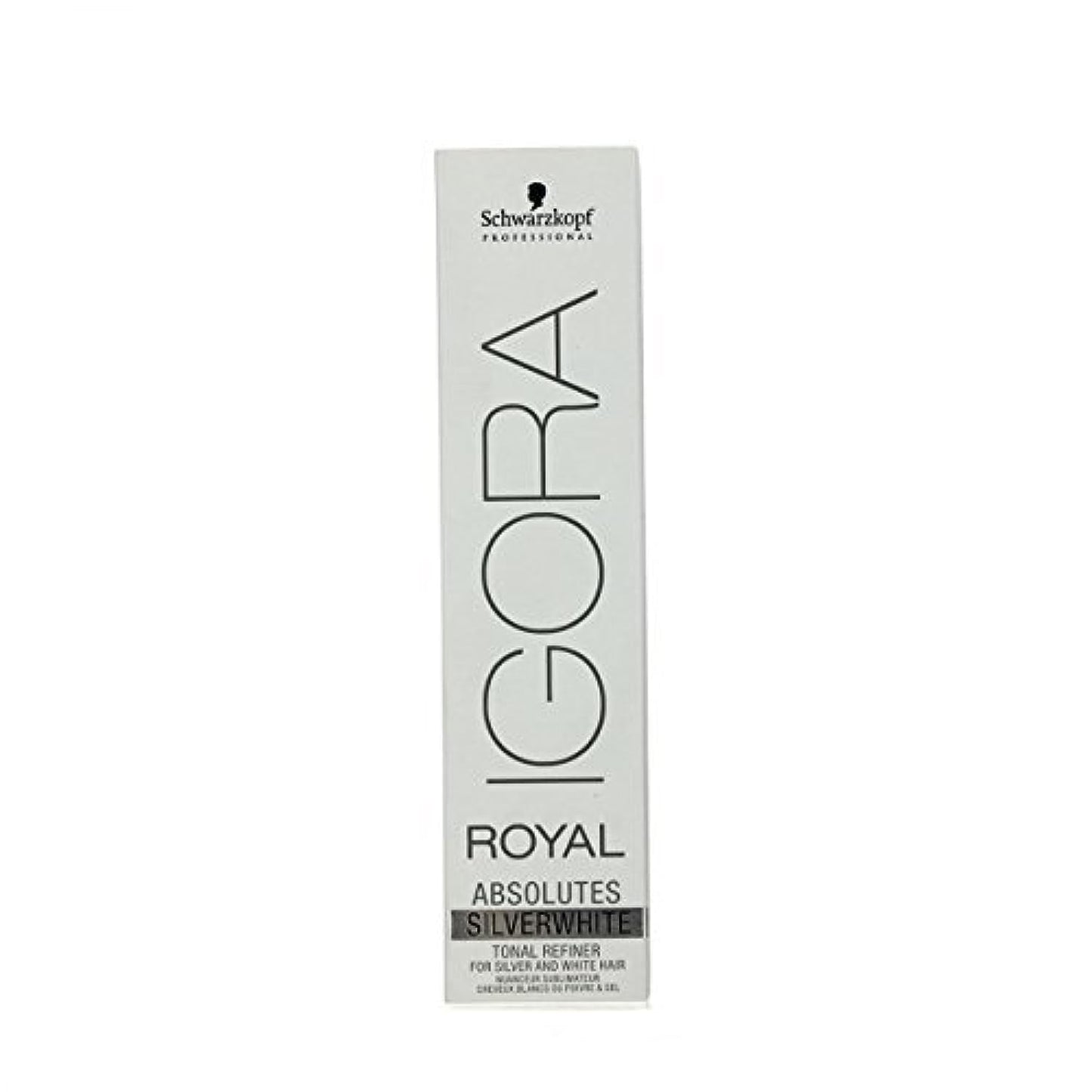 Schwarzkopf SCHWARZKOPF IGORA ROYAL ABSOLUTES SILVER WHITE PERMANENT HAIR DYE 60ml - SLATE GREY