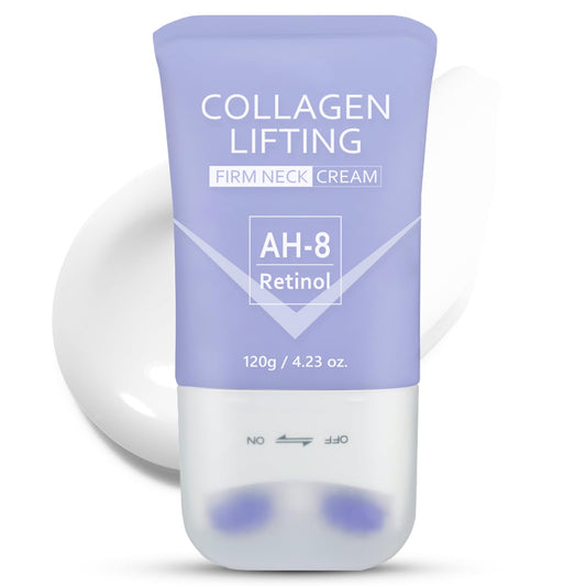 ThamGlow AH-8 Firming Neck Cream, Neck Firming Cream For Tightening Sagging Skin - Neck Roller Face Lift Anti-Wrinkle Firming Treatment To Reduce Lines, Boost Elasticity & Hydrate Delicate Skin