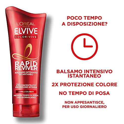 L'ORÉAL L'Oréal Paris Elvive Rapid Reviver Instant Intensive Conditioner, Enriched with Amino Acid and Vitamin E, for Coloured Hair, Pack of 3