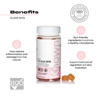 Clear Skin Gummies by Known Nutrition | Natural Support for Sensitive & Acne-Prone Skin | Delicious Natural Orange Flavour | 60 Two-a-Day Vegetarian Vitamin Gummies (One Month’s Supply)