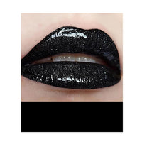 Skynest Black Glitter Lip Gloss, Diamond Shimmer Lipstick, Metallic Matte Lipstick High Pigment Waterproof Long Lasting Lipsticks, Sparkling Glossy Liquid Lipstick Lip Gloss for Women