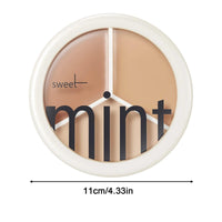 gcdat Tri-color Cream Concealer Palette Girls Makeup Concealer Foundation for Dark Skin Cover Spots Acne Marks Full Coverage Concealer