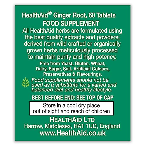 HealthAid Ginger Extract 560mg 60 Tablets