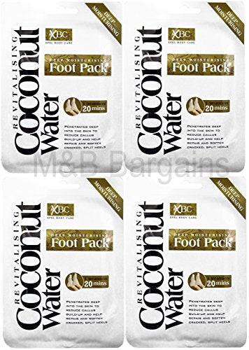 Xpel 4 x Treatment Deep Moisturising Revitalising Coconut Water Foot Pack