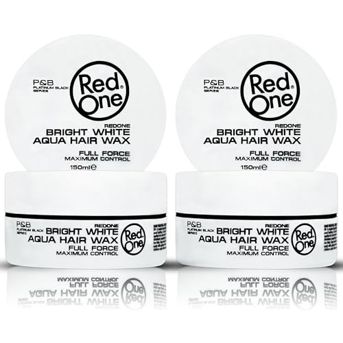 Redone RedOne Aquatic Hair Wax White 150 ml | Edge Control | Ultra Hold | Hair Wax for Men and Women | Peach Scent | Maximum Control - Pack of 2