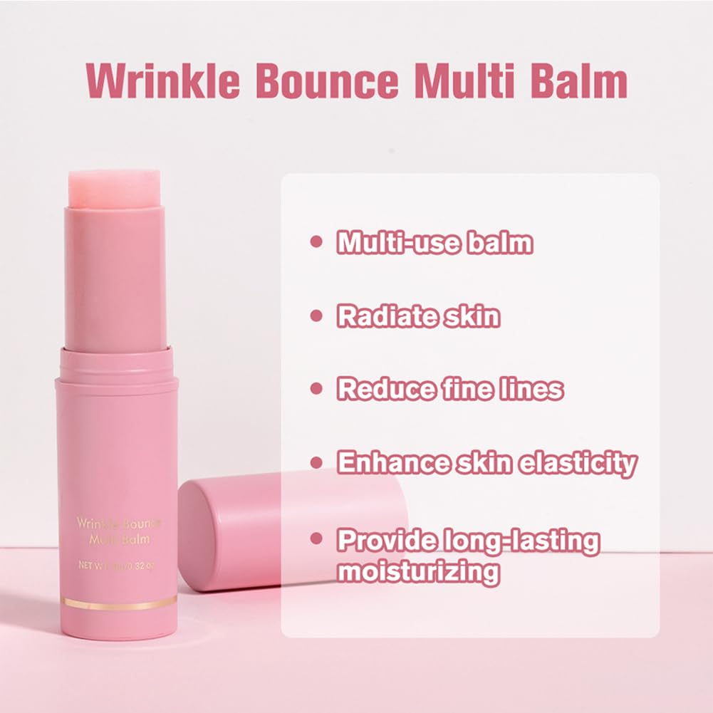 Quixion 2Pcs Wrinkle Multi Balm Stick, Pure Collagen Wand, Collagen Stick For Face, Hydrating Boosting Wand Skincare, CollagenBoosting Moisture Balm StickFor Face, Lip, Eye Wrinkles, 9g