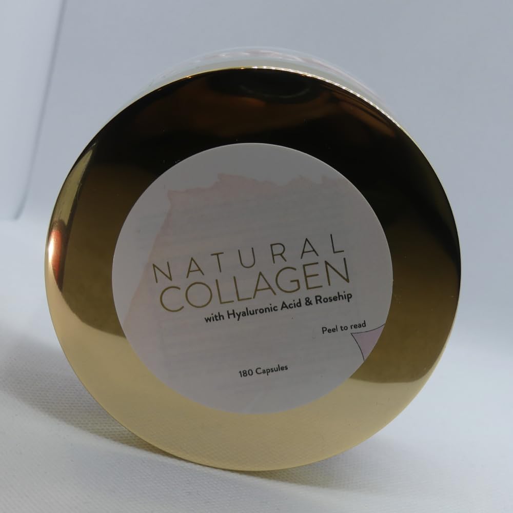 AHS Natural Collagen - Pack of 180 Capsules with Hyaluronic Acid and Rose Hip