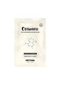 Pretty Skin Total Solution Essential Sheet Peel Off Face Mask - Collagen - Moisturising for Healthier Skin Improved Elasticity - 23g