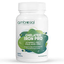 AMBROSIAL Ambrosial Chelated Iron Pro with Vitamin C, B12, Folic Acid & Zinc – Gentle on Stomach | Iron Supplement for Daily Use | 120 Veg Tablets
