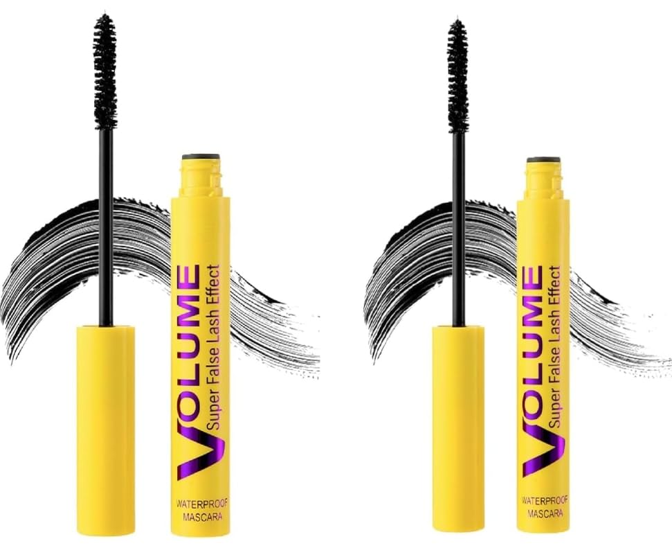 Kenmohuo 2Pcs Bubble Mascara - Waterproof Colossal Bubble Mascara for Women, Volume & Length Formula for Bold - Well-Defined Lashes, Long-Lasting, Layered to Boost Curl and Enhances the Natural Look