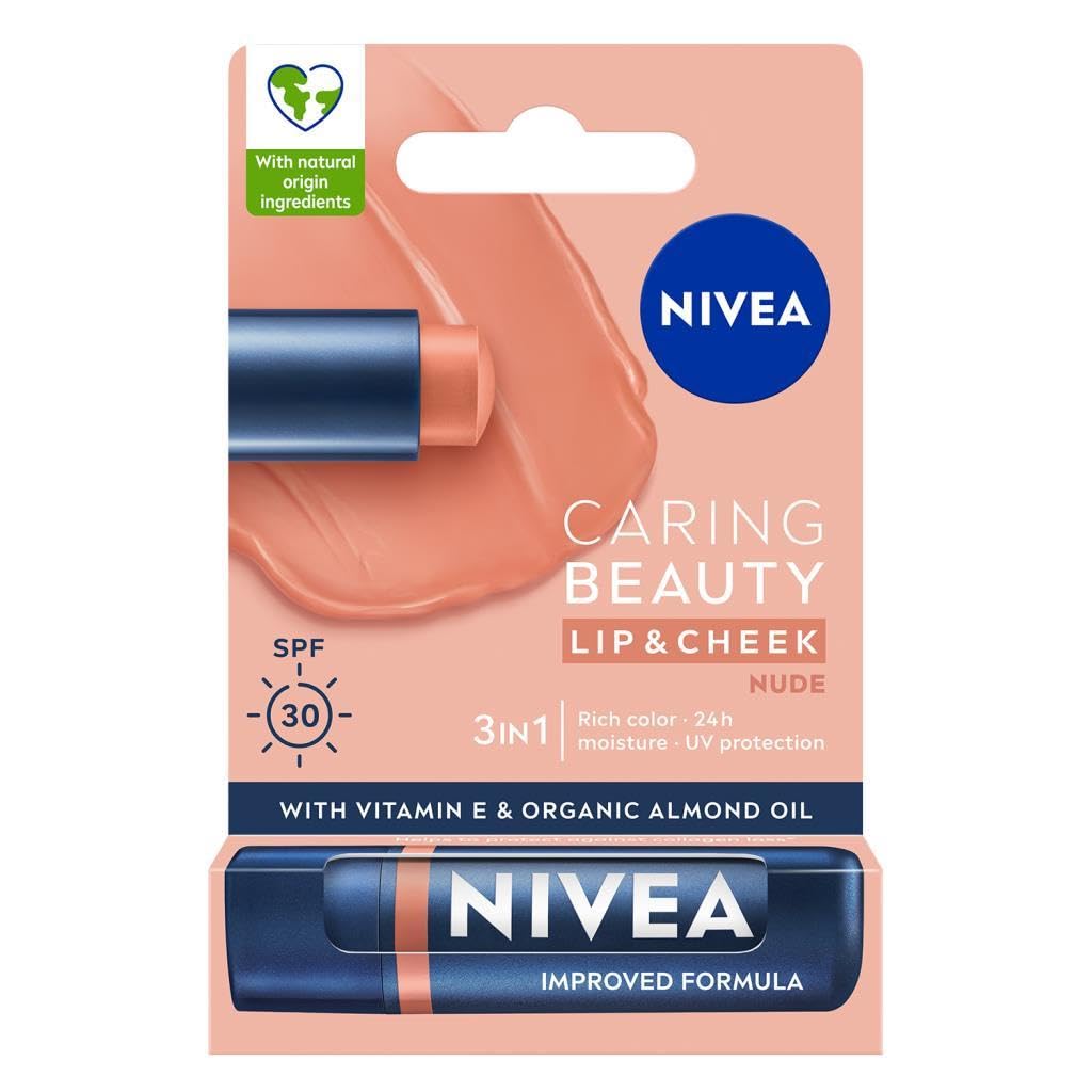 Nivea Lip Balm, Lip and Cheek Nude, 4.8 g