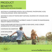Hellenia De-Oiled Sunflower Lecithin Powder - 500g