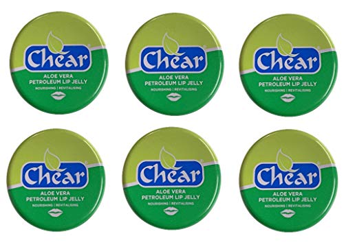 Chear Aloe Vera Petroleum Lip Jelly 20g (6 Pack) - Pocket Size - Multi Purpose