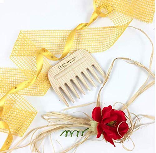 TEK Tek afro hair comb in ash wood - Handmade in Italy