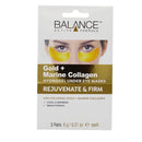Blinque Bermont Balance Gold + Marine Collagen Hydrogel Under Eye Masks (3 Pairs)