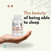The Ten Percent Club - Unwind & Sleep | Mushroom Complex Capsules | Sleep & Stress Relief Supplement with Ashwagandha, L-Theanine, Bacopa Monnieri, Zinc | Natural Sleeping Aid | 90 Capsules