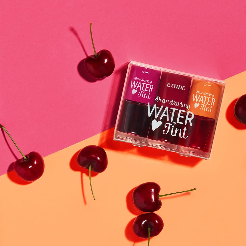 ETUDE Dear Darling Water Tint - Orange Ade (9g) | Vivid Color Lip Stain with Moisturizing Weightless & Non-sticky Finish Lip Stain | Smudge-proof Lip Tint | Korean Makeup, Kbeauty