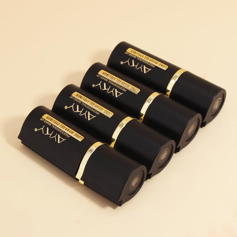 HOPHAT 2 Pieces Gray & Black Eyeliner Cream - Smoky Eyeshadow Pencil Set, Highly Pigmented Long Lasting Smudge-proof Shimmer Cream Eyeshadow Pen for Women (#03+04)