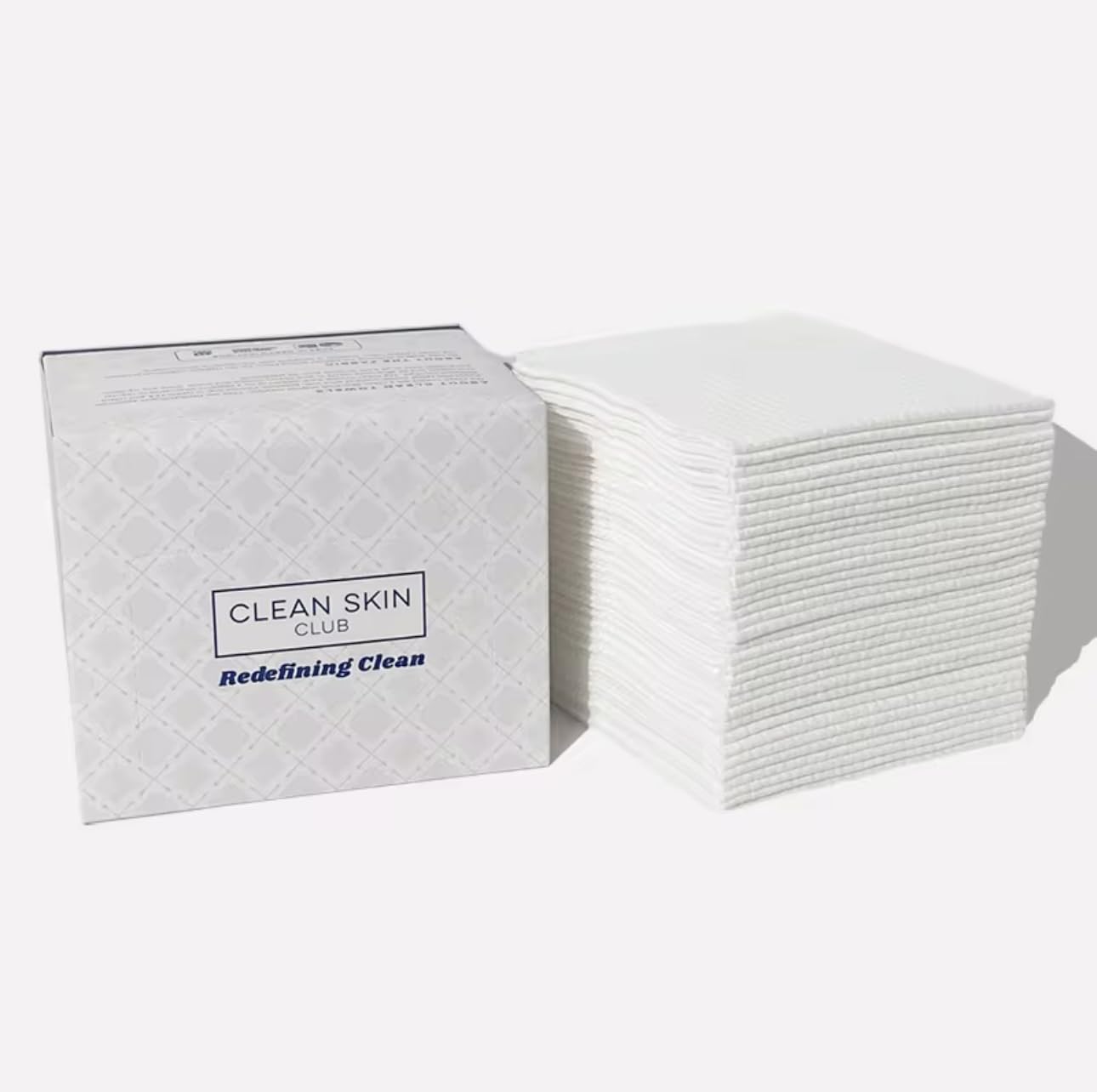 Clean Skin XL Face Towels, 50 Count, Biodegradable, Dual-Textured, Vegan, 25 * 30cm