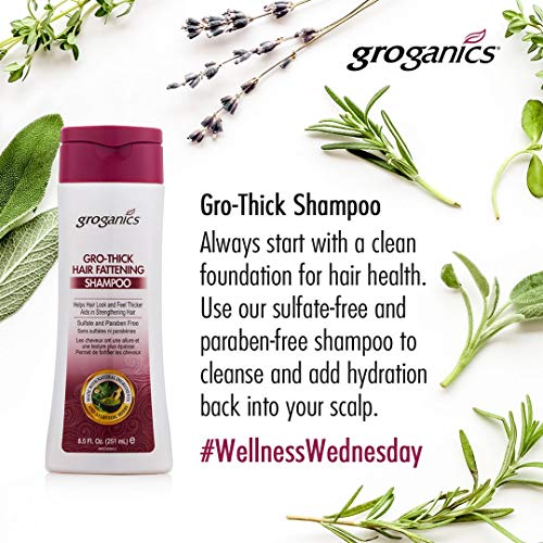 Groganics DHT growthick hair fattening shampoo 236.57ml