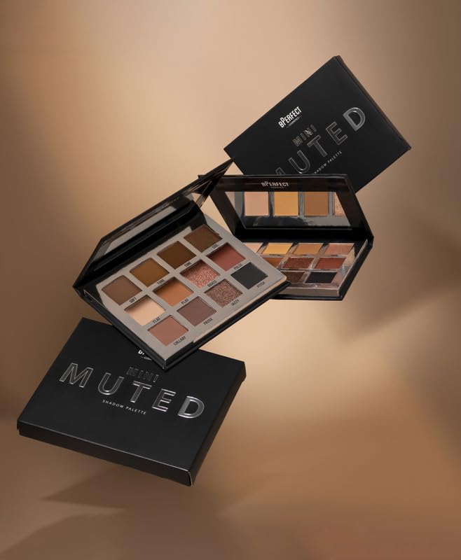BPerfect Muted Eyeshadow Palette – 35 Neutral & Muted Colour Eyeshadows – 28 Matte & 7 Foiled Shimmer Shades – High Pigment & Blendable Formula – 364g