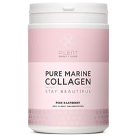 PLENT Pure Marine Collagen Pink Raspberry Hair, skin, nail support supplement Marine collagen peptides 300 g Jar