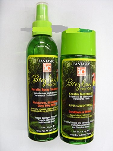 Fantasia BRAZILIAN HAIR OIL KERATIN TREATMENT IDEAL ALCOHOL & SULPHATE FREE by fantasia ic