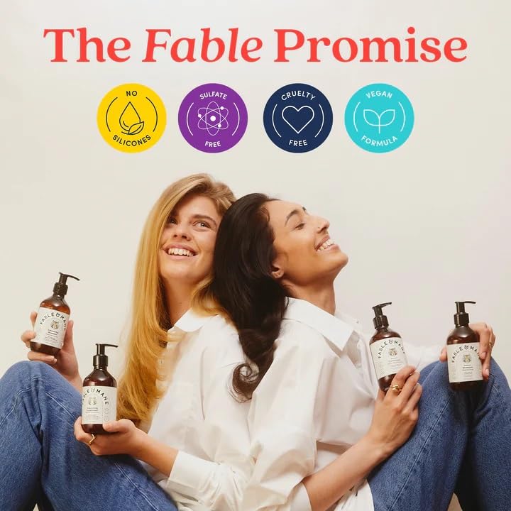Fable and Mane Volumizing Shampoo for Fine Hair (250ml). Sulphate Free Hair Shampoo, Volume Shampoo for Fine Hair, Vegan & Cruelty-Free Volumising Hair Products - Genuine Fable & Mane Natural Shampoos