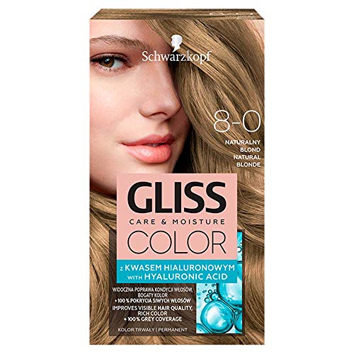 Schwarzkopf Gliss Color Hair Colour Cream 8-0 Natural Blonde 142ml