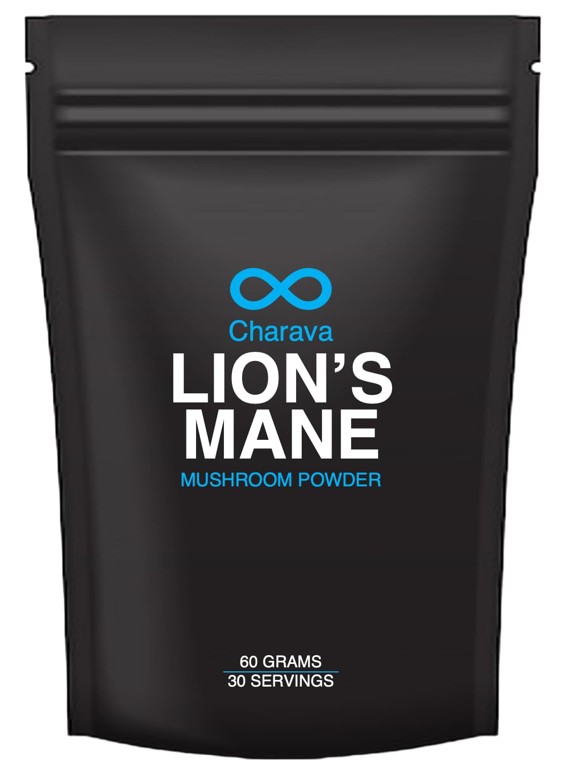 Charava Lion's Mane Mushroom Powder - 100% Organic - 2,000mg per Serving - Vegan & Non GMO - High Strength - 60g - 30 Day Serving - Cognitive Function Support & Memory Booster - Adaptogens for Energy