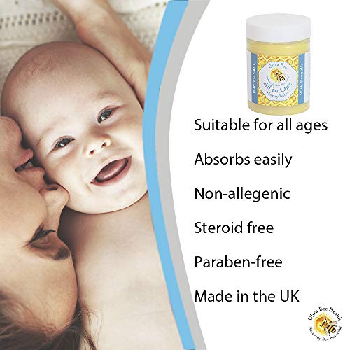 Ultra Bee Naturally Bee Beautiful 100% Natural All in One Honey Balm, Natural Moisturiser for Sensitive Face, Body, Lips,Tattoo's 200ml
