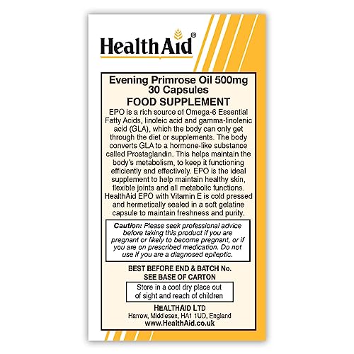 HealthAid Evening Primrose Oil 500mg 30 Capsules