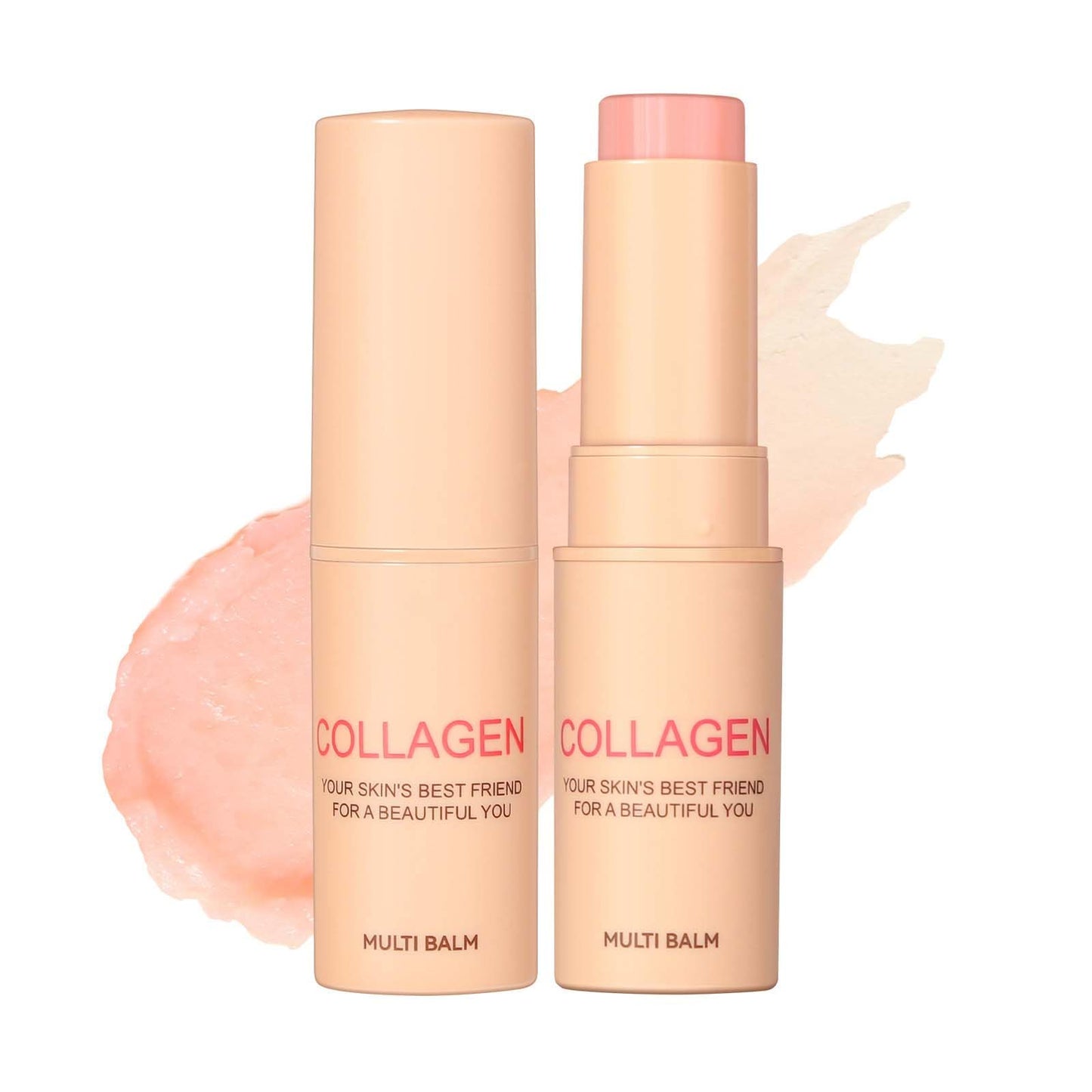 NLFOX Collagen Multi Balm for Face - Anti Wrinkles Moisturiser Stick - Collagen Wand Stick - Wrinkle Bounce Multi Balms - Collagen-Nourishing Moisture Face & Lip,Anti Aging Balm