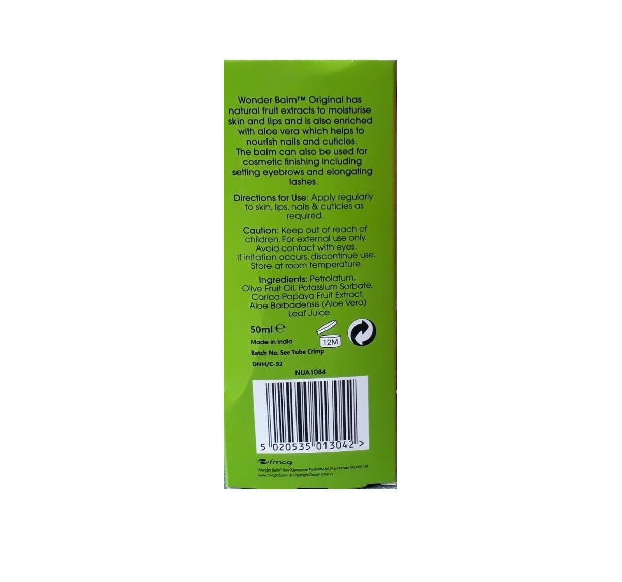 Nuage Wonder Balm - Hand Balm/Cream for Lips, Hands and Nails - enriched with Aloe Vera for dry skin50ml