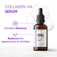 OSL Omega Skin Lab OSL Collagen-HA Serum 30ML - Moisturizing Anti-Wrinkle Hyaluronic Acid & Collagen Face Serum Natural Skin Hydration & Rejuvenation