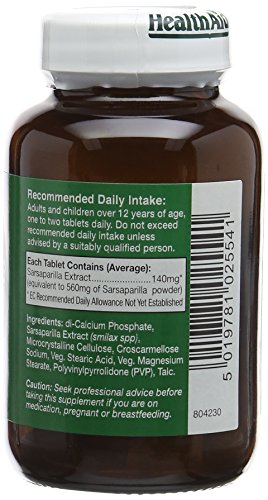 HealthAid Sarsaparilla 560mg 60 Tablets