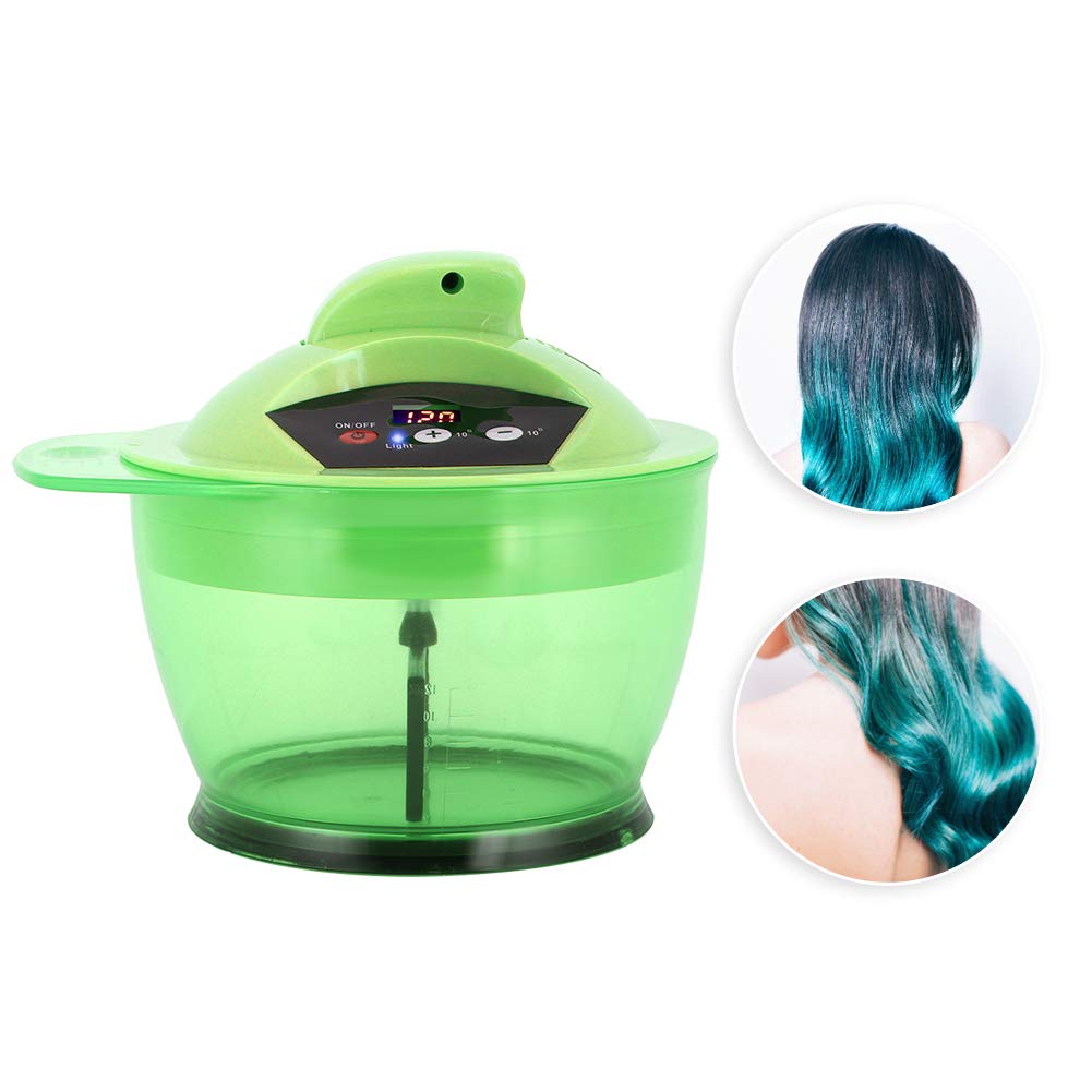 Generic 3 Colors Electric Mixer, Electric Hair Coloring Bowl,Mixer,with Removable Fan Blade Fast and Even Mixing Time Saving Convenient Operation Perfect Saturation Stable Perf (Green)