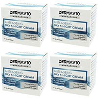 Happy Bees Bundle Derma V10 Innovations Day & Night Cream (4 Pack) Total 200 ml (Collagen, 4 Pack)