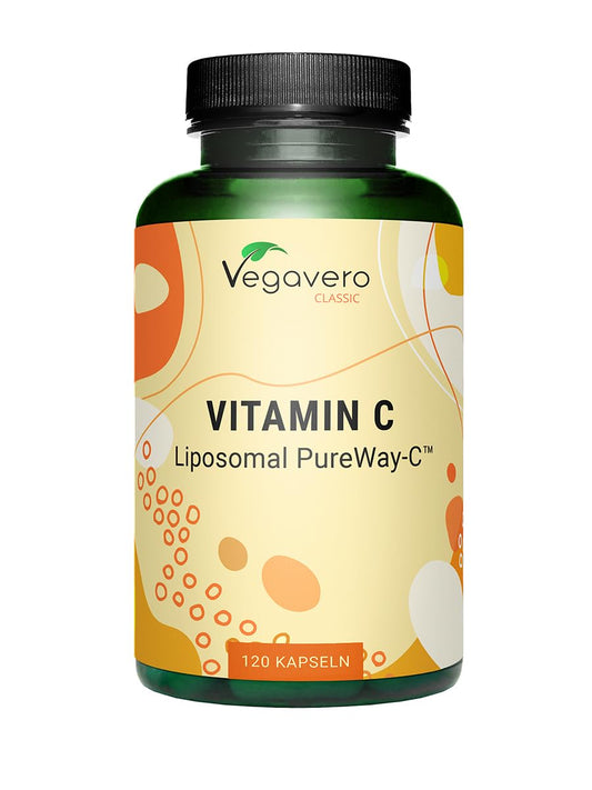 Vegavero Liposomal Vitamin C | 120 Capsules | Clinically Tested, Highly Bioavailable PureWay-C™ Liposomal VIT C | Real Liposomal Technology Phospholipids Bilayer | Vegan