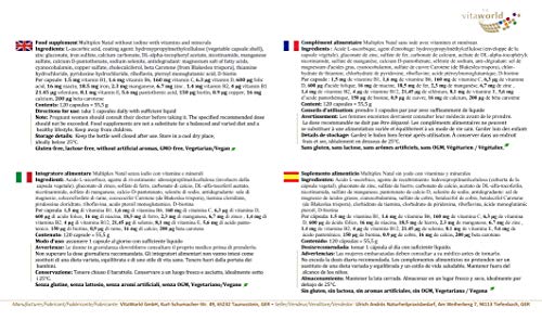 Vita World Prenatal Multivitamin Without Iodine 120 Capsules Made in Germany