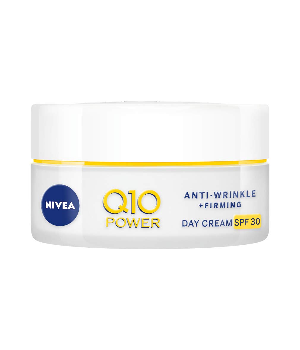 NIVEA Q10 Power Anti-Wrinkle + Firming Age Spot Day Cream SPF30 (50ml), Anti-Ageing Face Cream with Creatine & Q10, Reduces the Appearance of Wrinkles