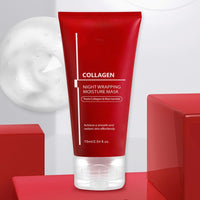 Lumiter Collagen Night Wrapping Mask, Overnight Face Mask Peel Off, Collagen Mask Overnight, Wrapping Night Masks with Triple Collagen&Niacinamide, Reduces Wrinkle, Skin Elasticity, 75ml