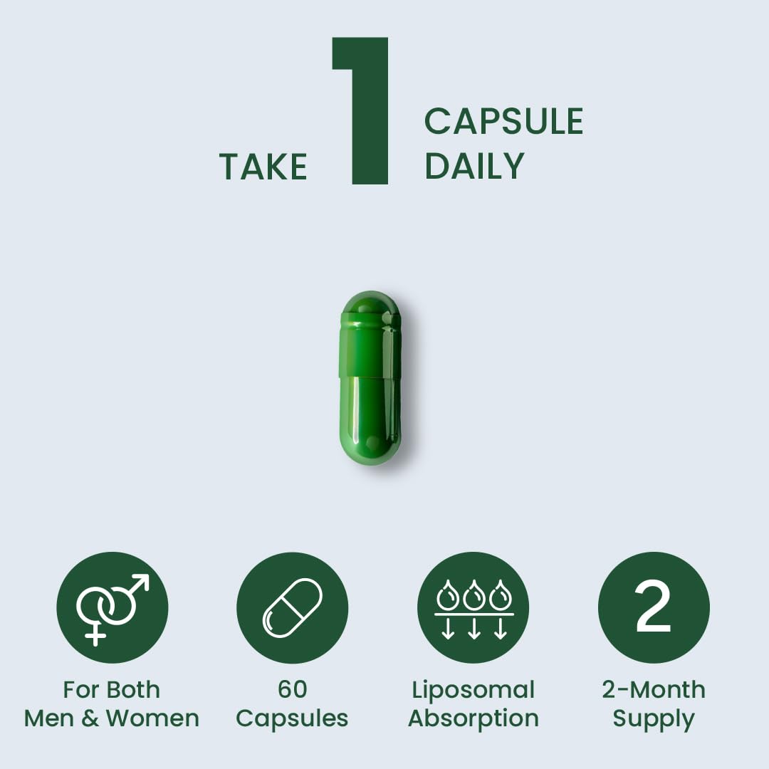 ZEROHARM Milk Thistle Capsules– Liver Support & Detox Supplement with Artichoke, Dandelion & Turmeric – Liposomal Nano Absorption - High Strength Herbal Supplement for Men & Women– 60 Capsules