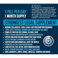 MoovWell Hydrolyzed Fish Collagen Marine Capsules – Skin, Joint Health Support Supplement – 5000mg, 30 Capsules – Pure Fish Collagen for Healthy Skin, Hair, Nails, and Joints – Made in The UK